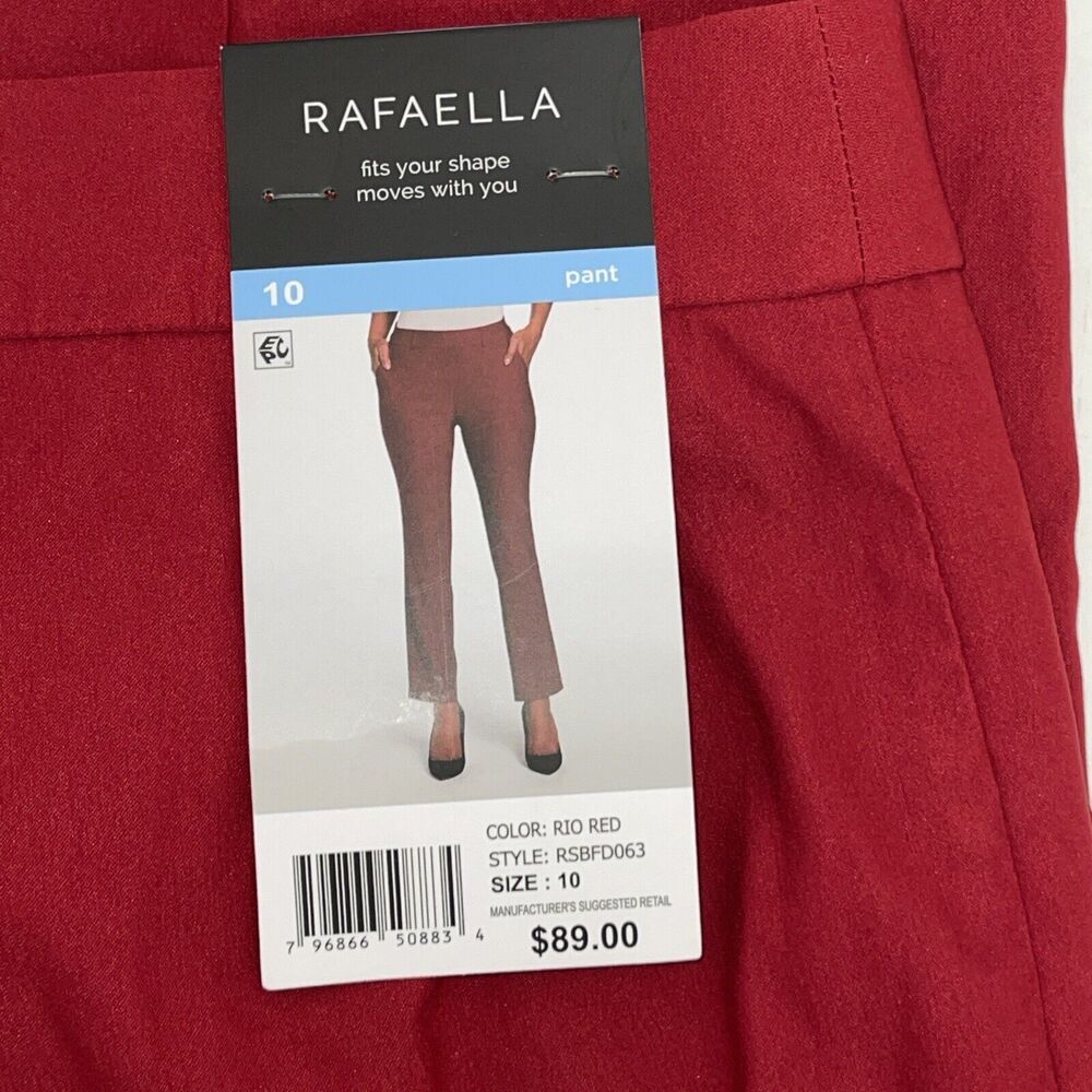 New! With Tags Red Rafaella Casual Pants Size 10